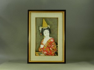 小川雨虹 娘道成寺(美人画)M10 日本画