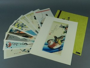 02-DSCN3567安藤広重 花鳥風月 短冊 木版画(再版)悠々堂出版 9枚